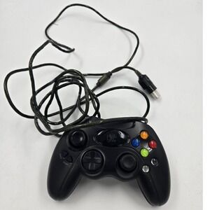 Hip Gear Wired Controller for Original Xbox Black Gamepad LM445 Mfg 0904